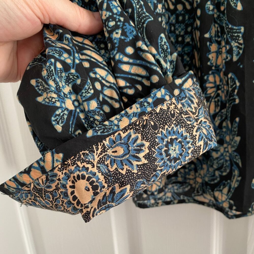 Ulla Johnson "Satima" Printed Cotton Blouse in Azure, size 2 - Picture 13 of 13